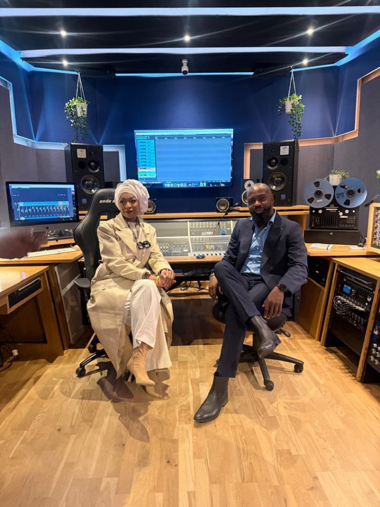 Audu Maikori in recording studio — Creative Industry